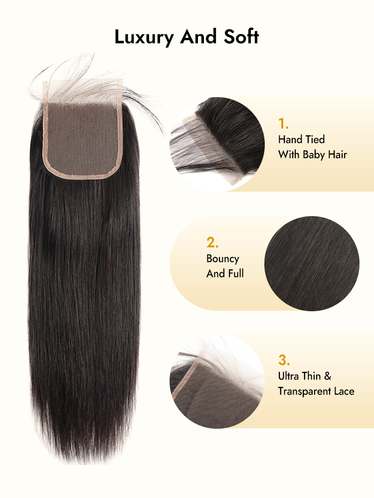 Straight 4x4 Lace Closure