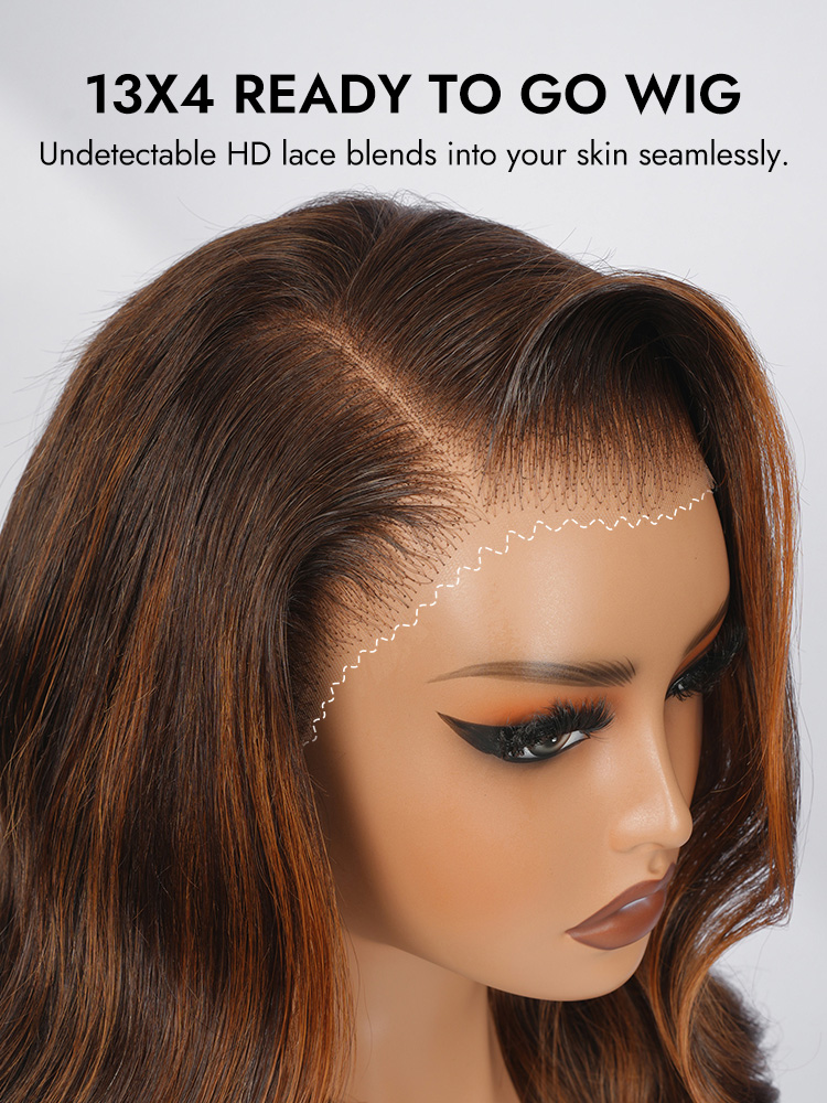 M Hairline Highlight Glueless Lace Wig