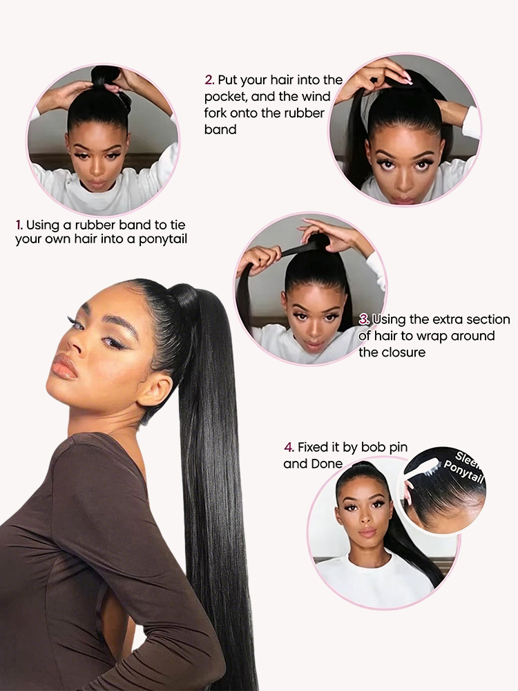 Straight Ponytail Extension Install
