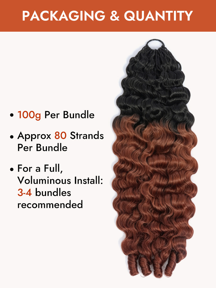 Feather Crochet Ombre Burmese Curly Human Hair