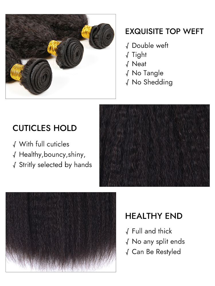 Yaki Straight Human Hair Bundles
