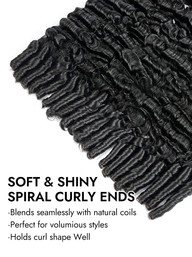 Burmese Curly Hair Bundles With Spiral Ends