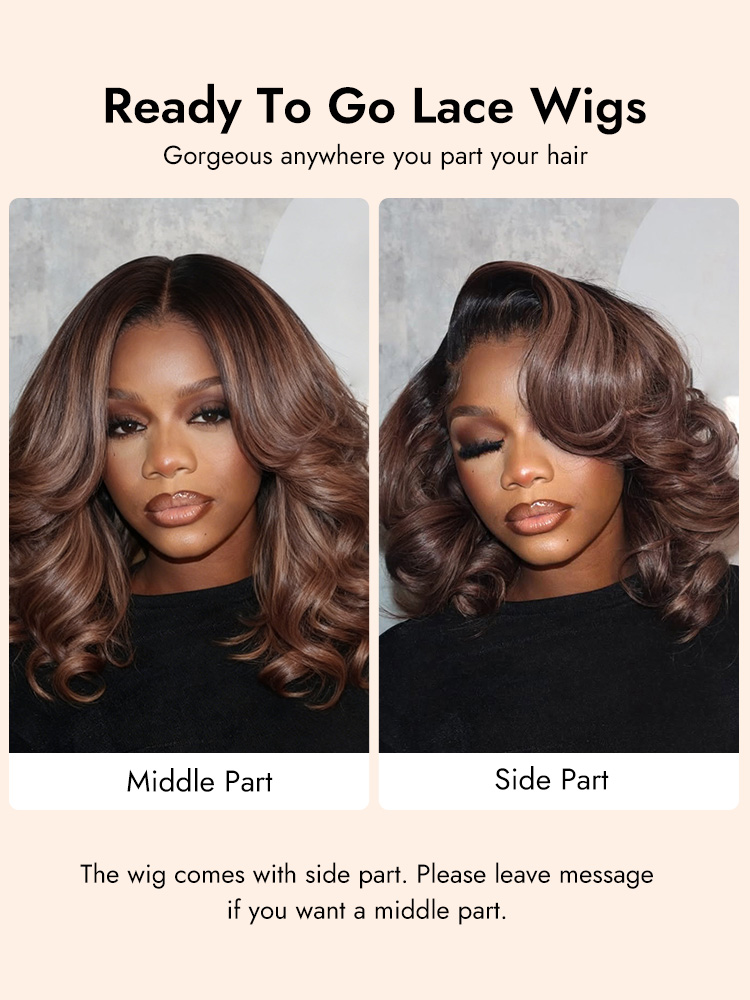 Balayage Highlight Body Wave Wigs