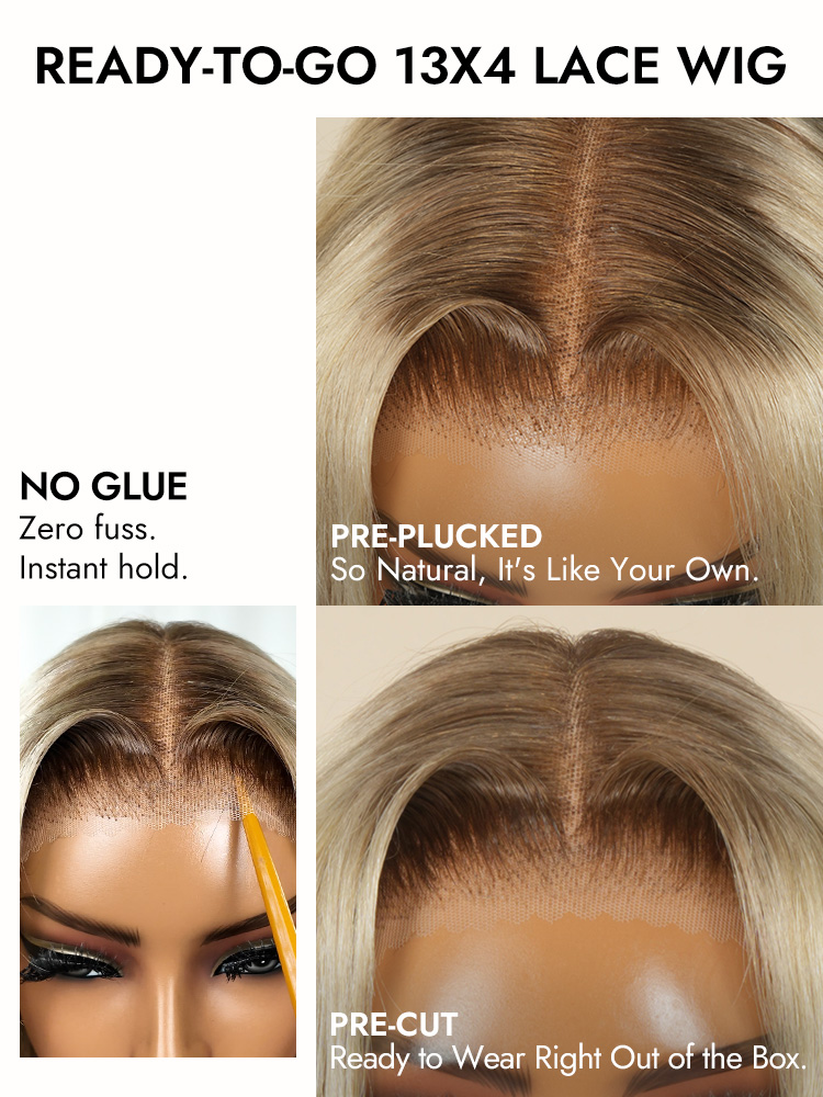 Blonde With Brown Highlights Layered Body Wave Wig