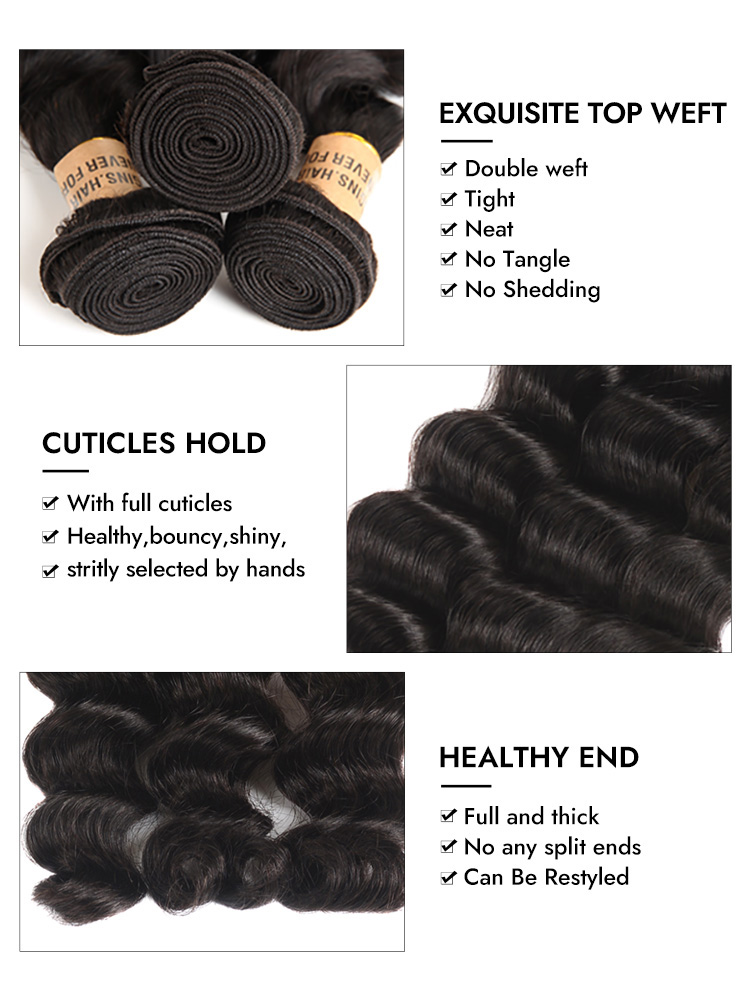 Loose Deep Wave 4 Bundles