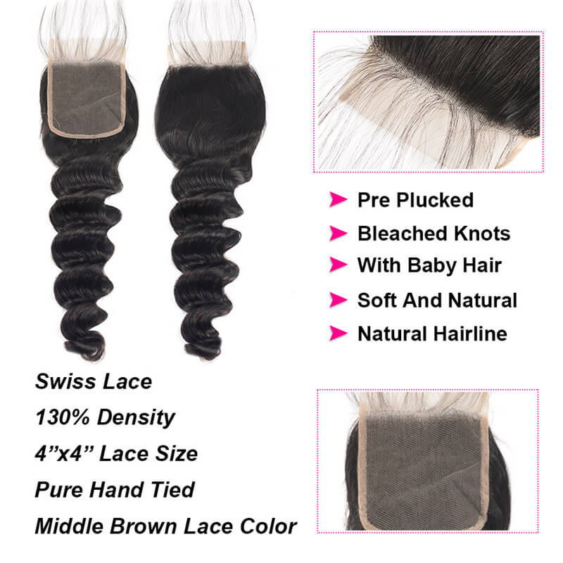 Loose Deep 4pc Weave With Closure
