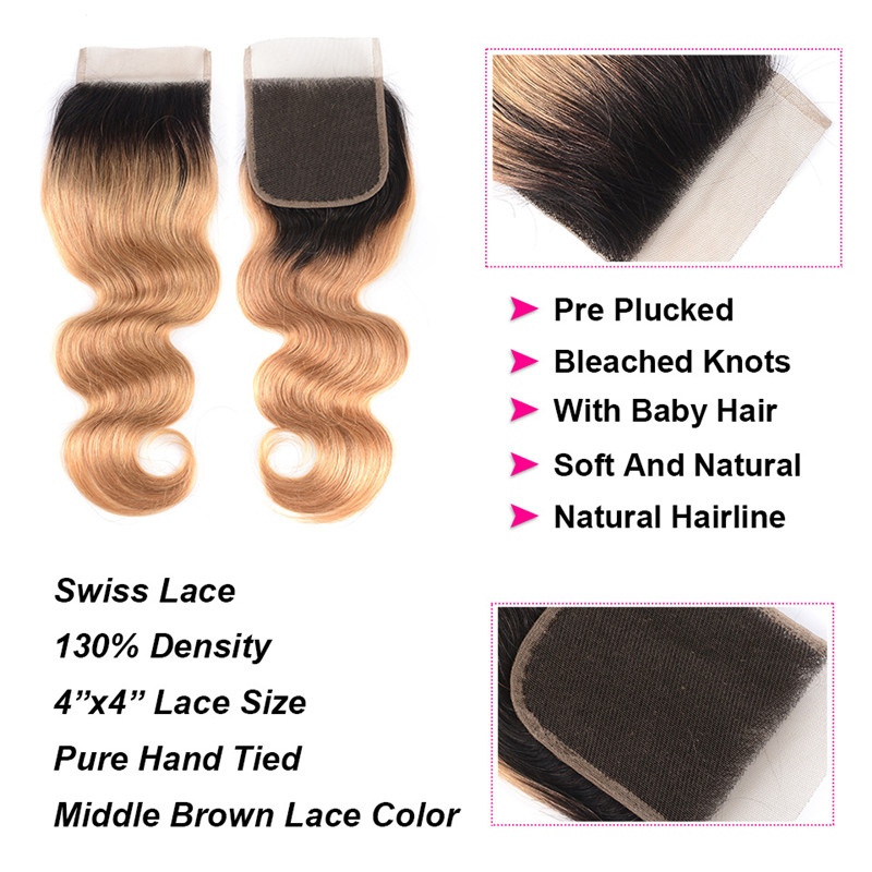 Body Wave Weave 4pcs With Lace Closure