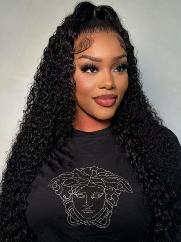 long curly lace frontal wig 
