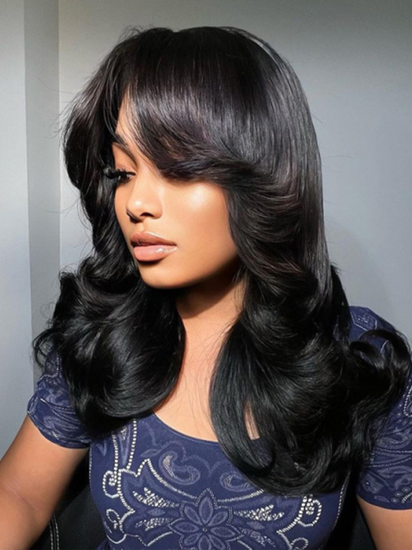 Curtain Bangs Wavy Hair