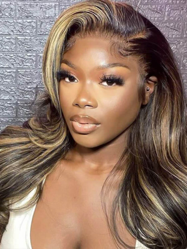 Wiggins Blonde Balayage On Black hair wigs