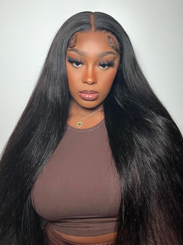 sleek straight HD lace wigs