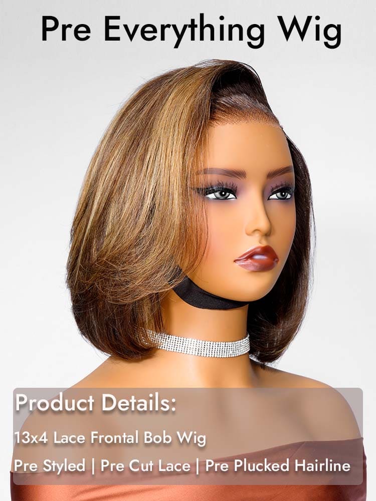 Pre Plucked Layered Bob Wig