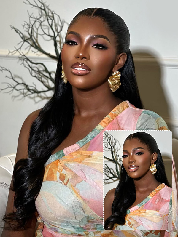 straiht HD lace wig