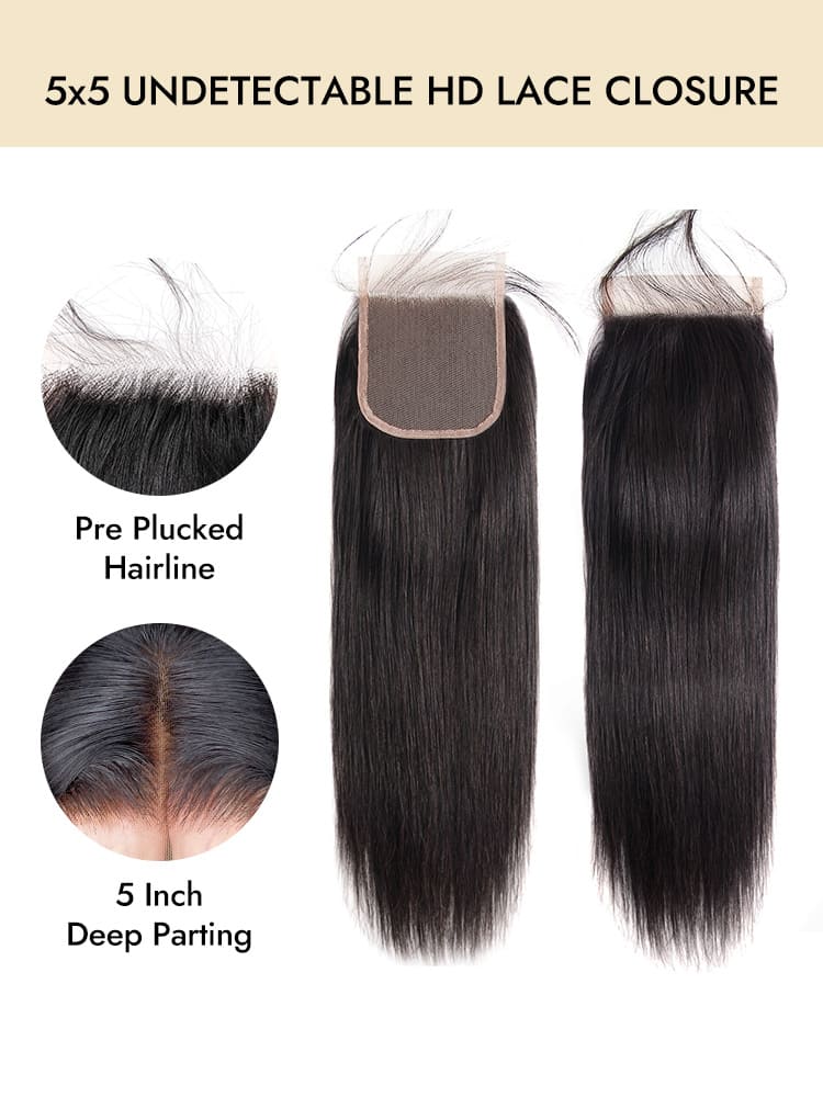 Straight Hair 5x5 HD Lace Closure
