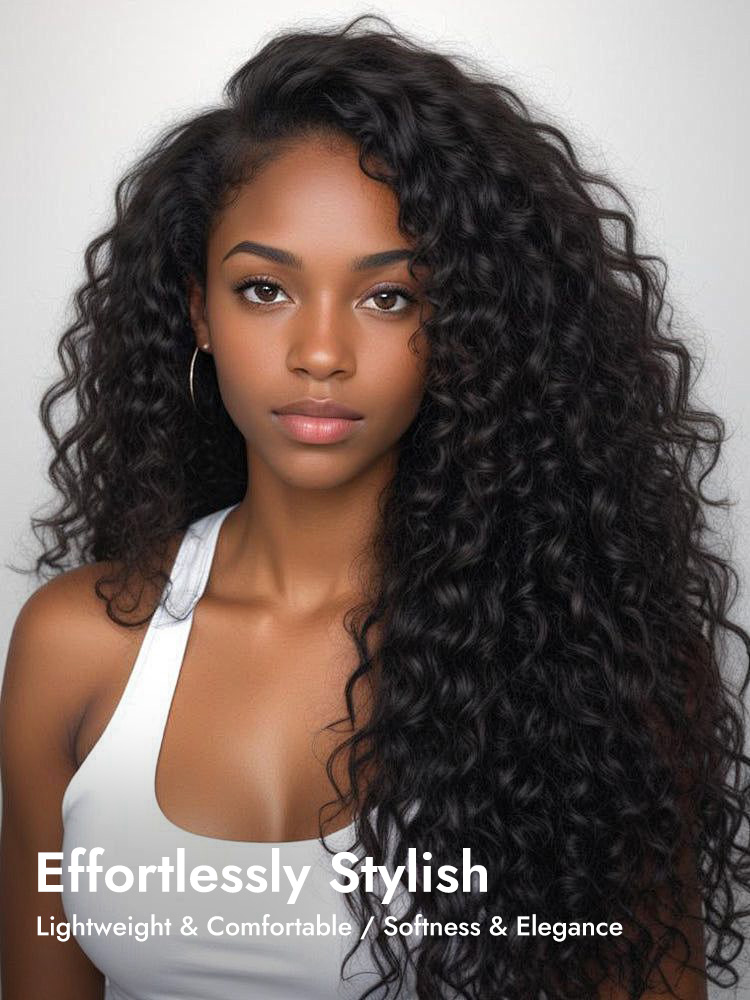  Deep Wave Full Lace Wigs Human Hair