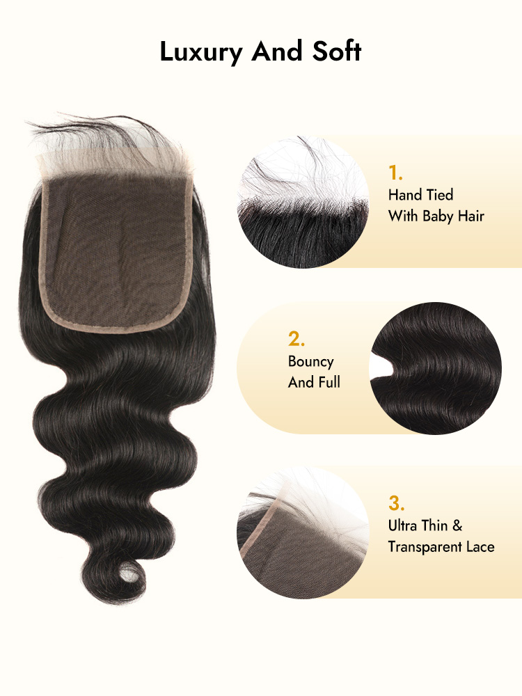 Body Wave Human Hair Lace Closure
