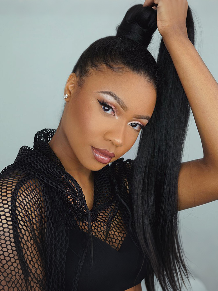 Straight Human Hair Ponytail 