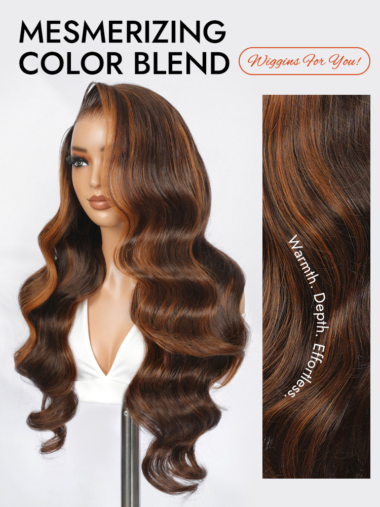 M Hairline Highlight Body Wave 13x4 Lace Wig