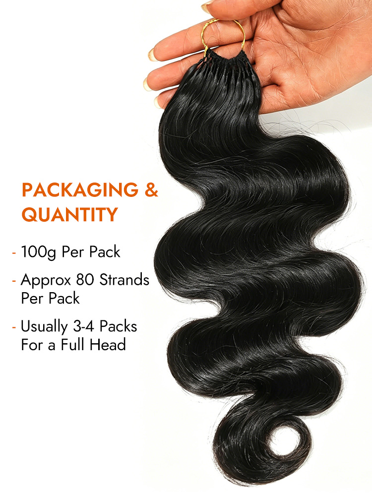 Body Wave Feather Crochet Human Hair Extension
