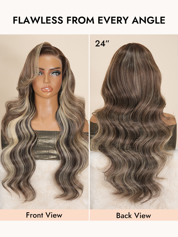 Balayage Highlights Layered Cut Wigs