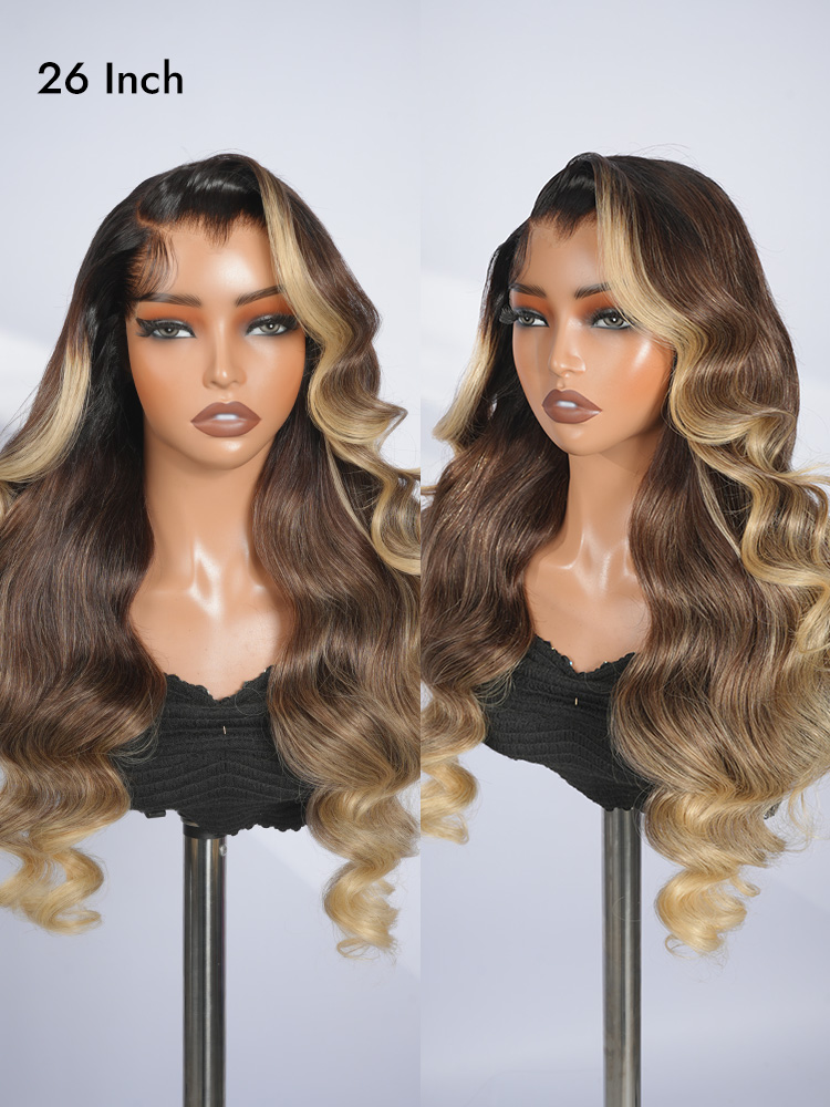 Blonde Highlight Lace Wig with Lagos Hairline