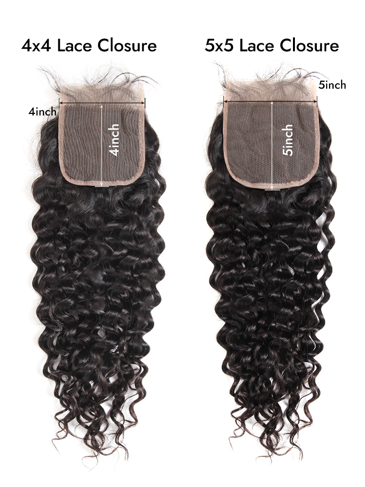Water Wave Virgin Hair Lace Closure