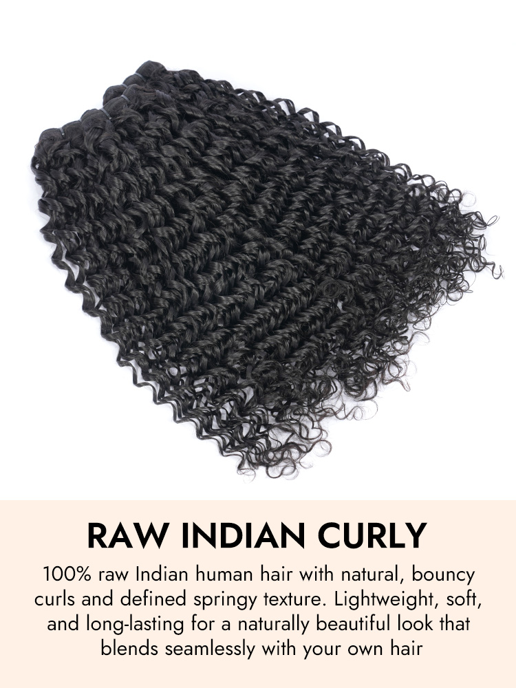 Raw Indian Curly Bundles With Spiral Curls