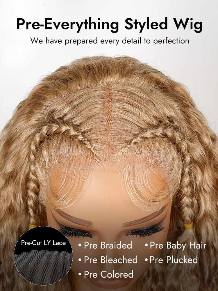 Human Hair Braiding Wig
