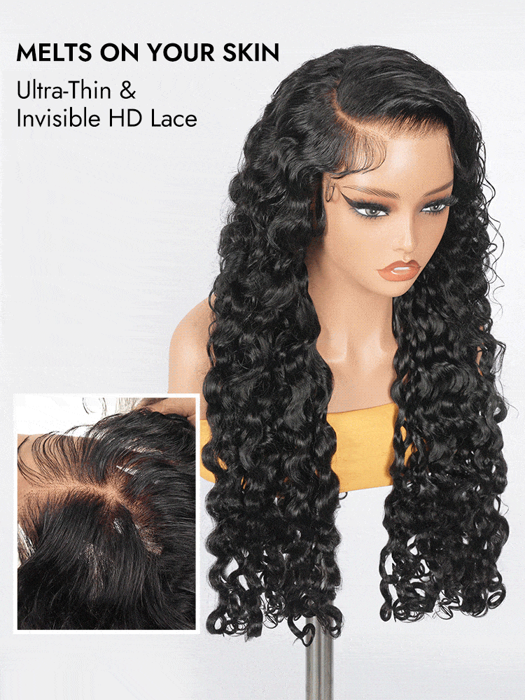 juicy raw indian curly HD lace wigs