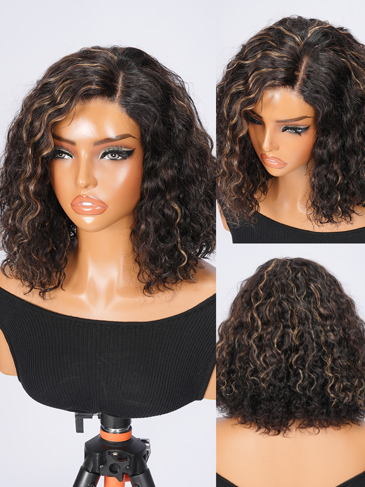 Transparent Lace bob Highlight Human Hair wig