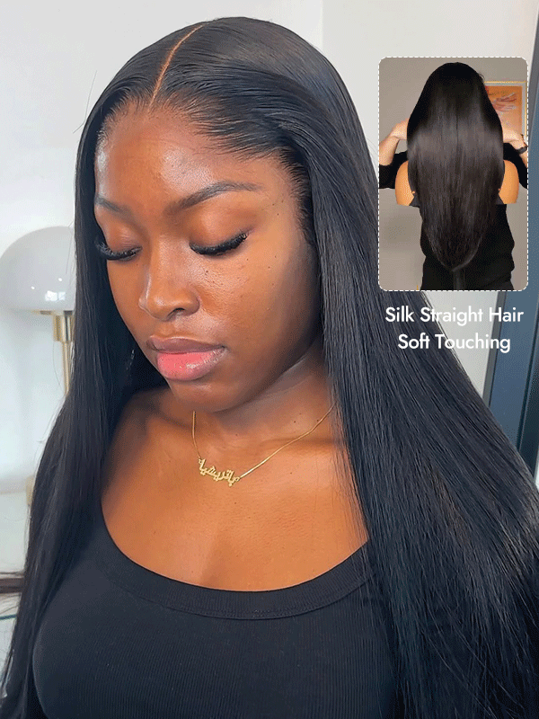 silk straight lace wig