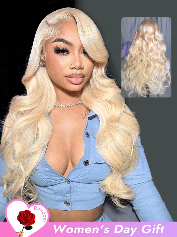 613 Hair Body Wave Blonde Lace Front Wigs Transparent LY Lace Wig