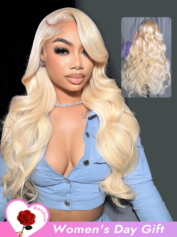 613 Hair Body Wave Blonde Lace Front Wigs Transparent LY Lace Wig