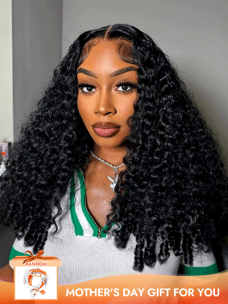 Ready And Go Wig Full Curly HD 7x5 13x4 Glueless Wigs Bouncy Burmese Curls 250% Density