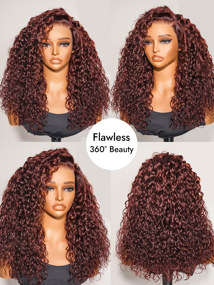 cherry cola human hair lace frontal wigs