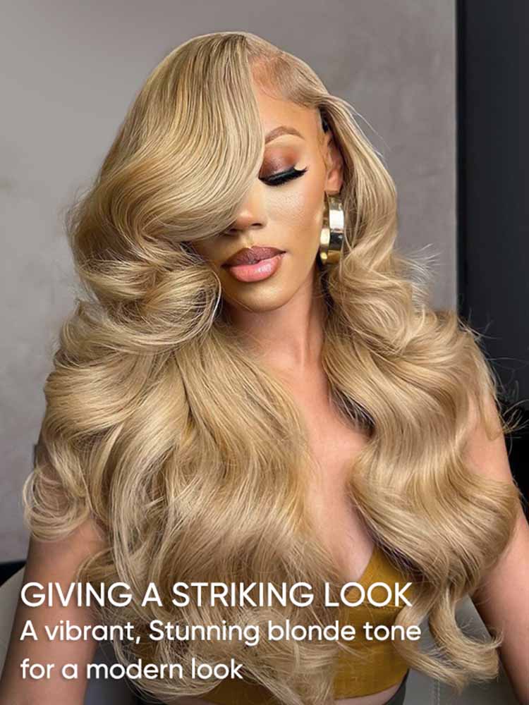 honey blonde body wave lace wigs