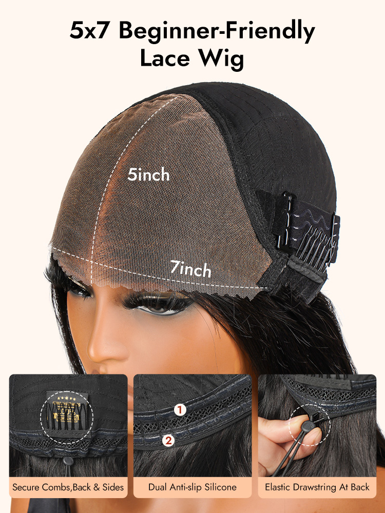 Burmese Curly 5x7 Lace Wig 