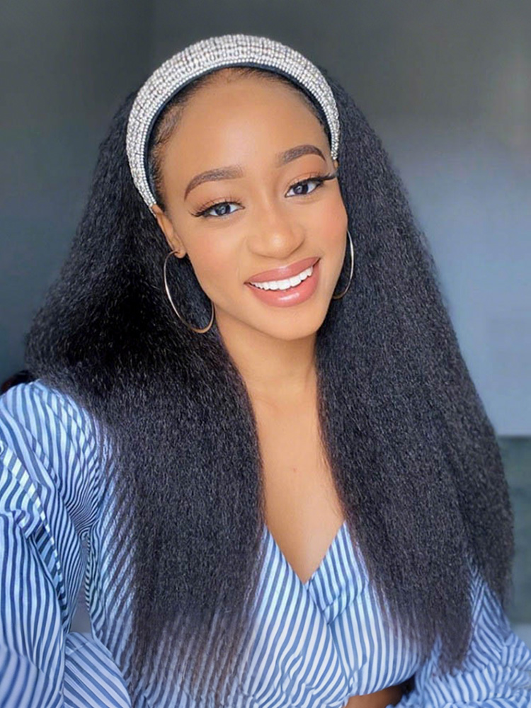 Kinky Straight Headband Wigs