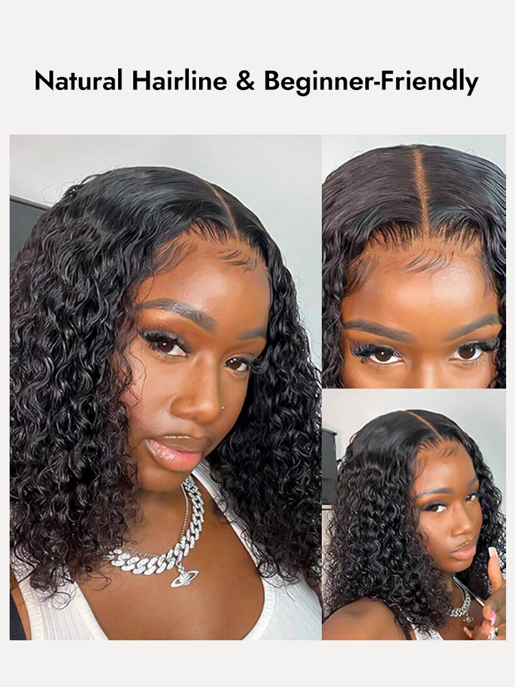 Curly Bob Human Hair Wigs