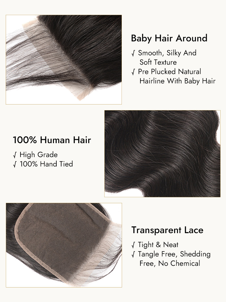 Body Wave 4x4 Closure