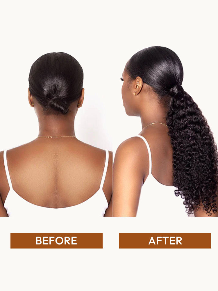 Curly Human Hair Ponytail
