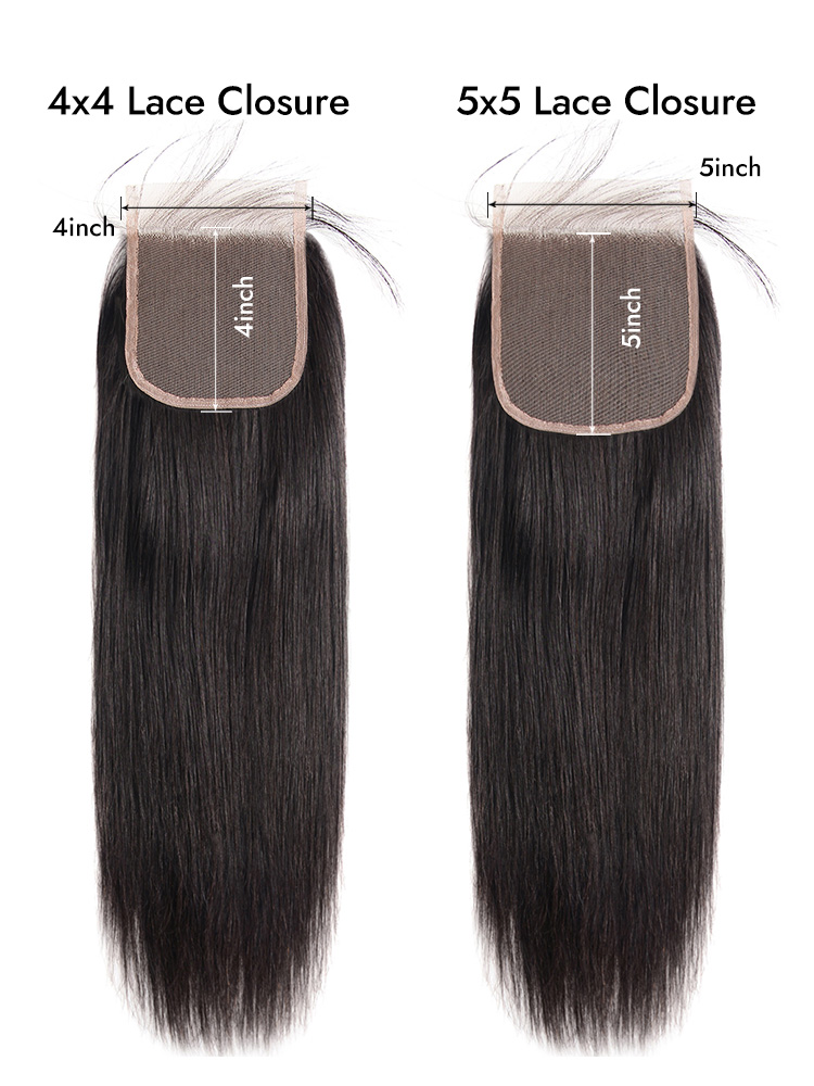 Straight Human Hair Lace Closure