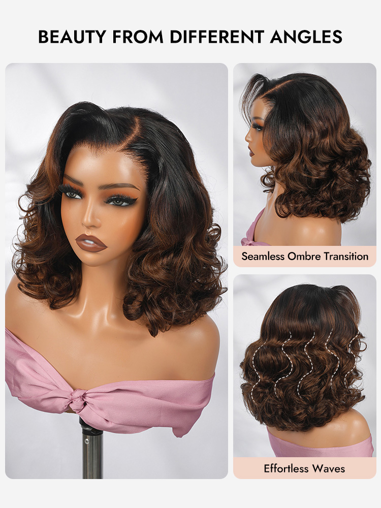 Side Part Ombre Brown 6x8 Lace Wig