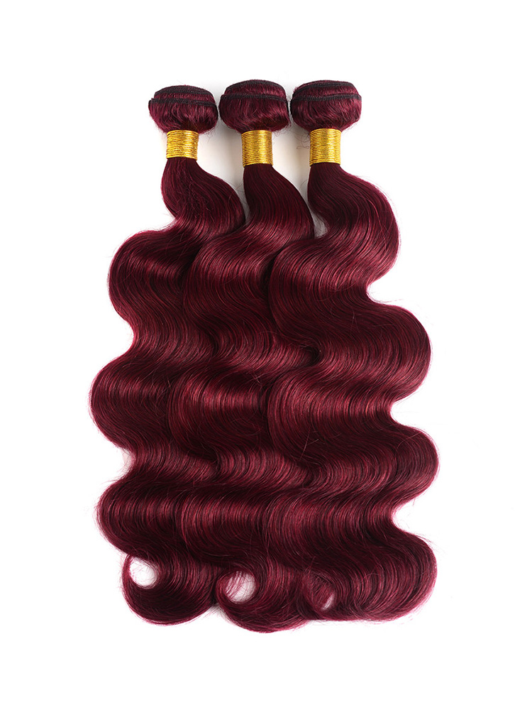 99J Burgundy Body Wave 3 Hair Bundles