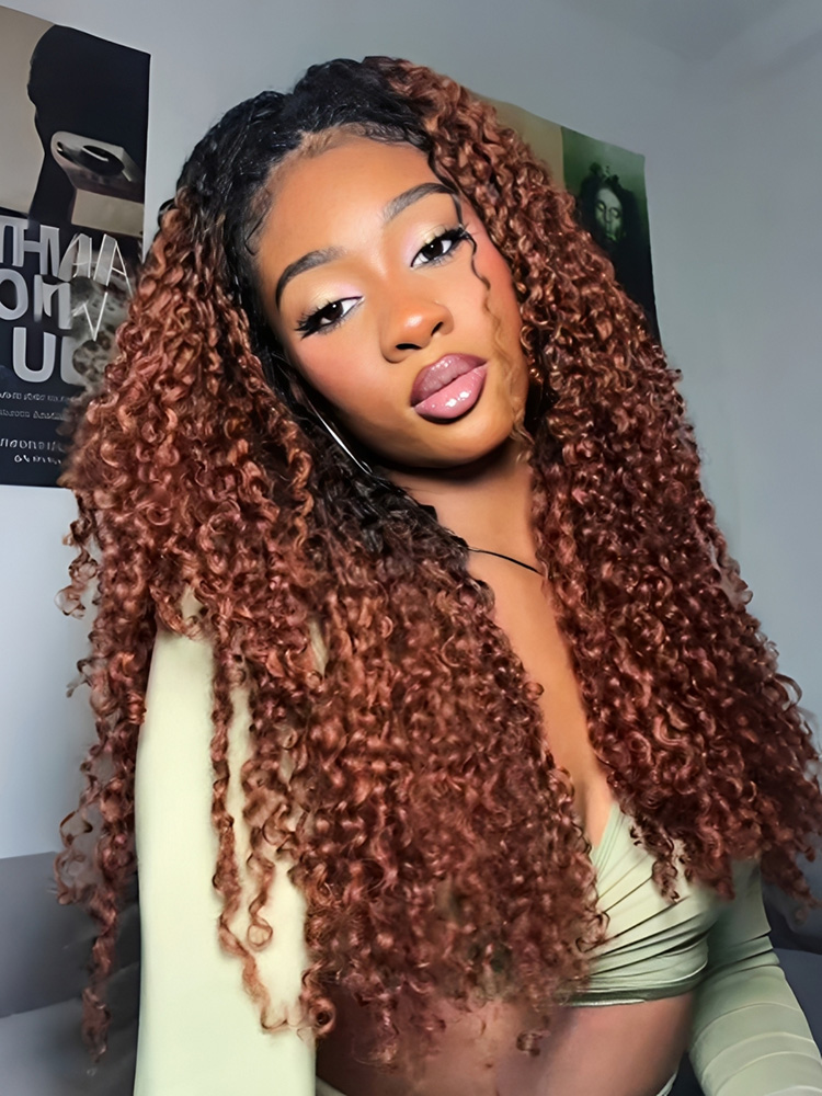 Feather Crochet Burmese Curly Hair Extensions