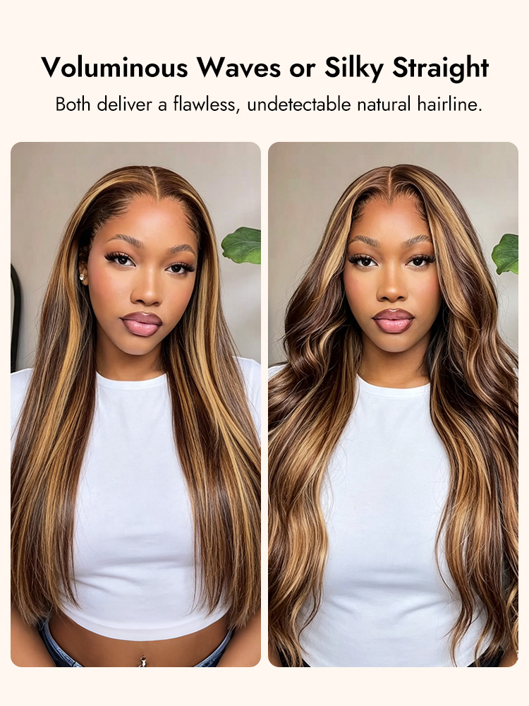 P4/27 Highlight 6x8 Lace Wigs Human Hair