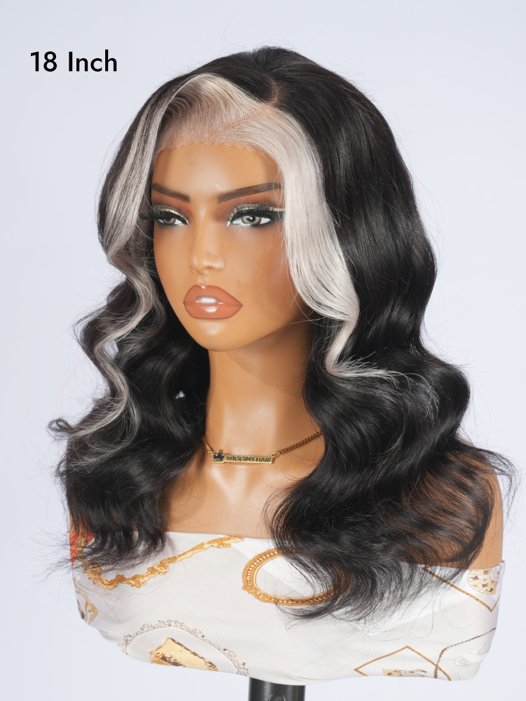 Skunk Stripe Glueless Lace Wig