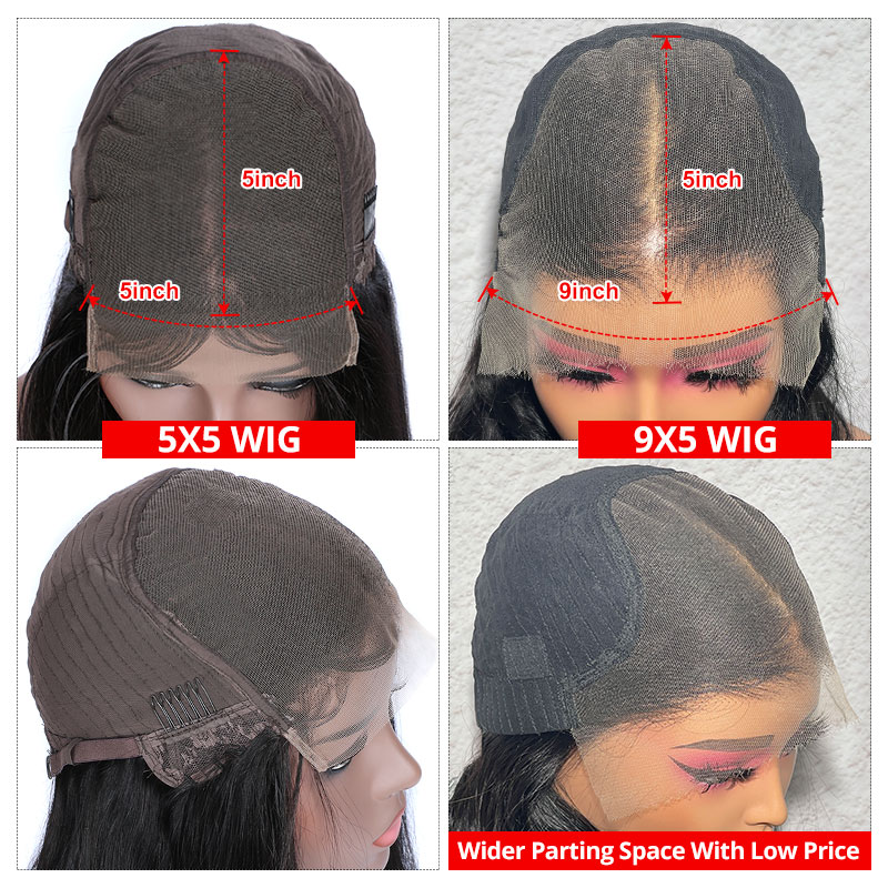 9x5 closure wig