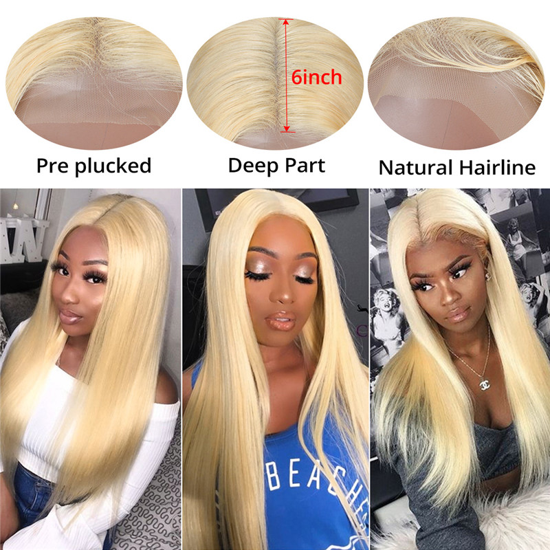 613 Honey Blonde Lace Closure Wig