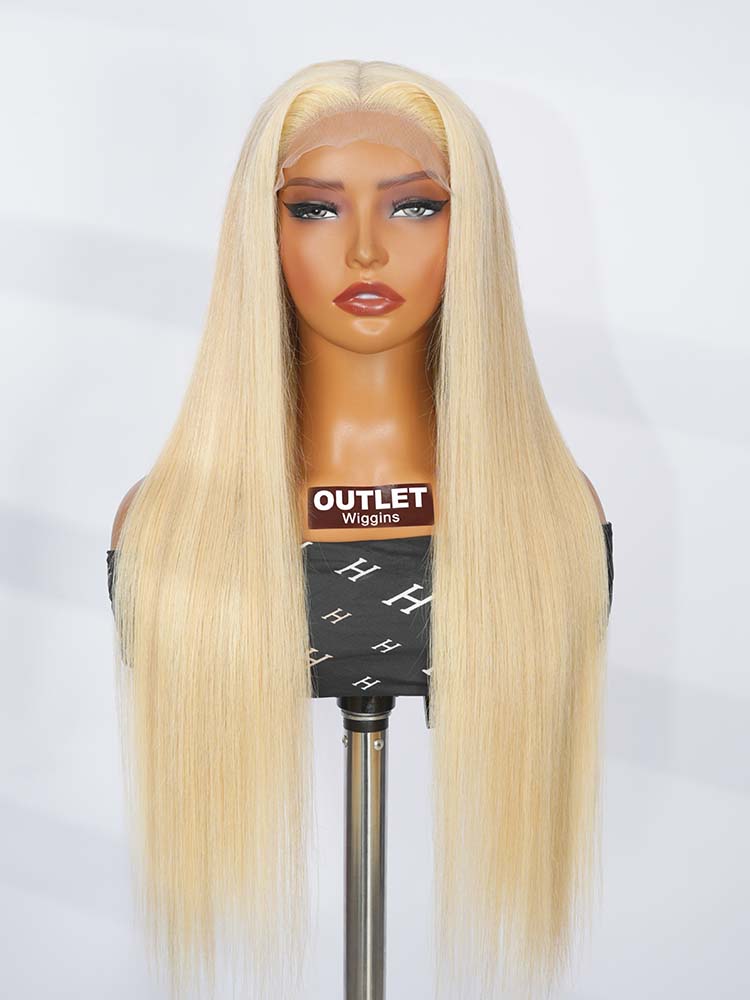 Blonde Straight  Lace Front Body Wave Human Hair Wig 